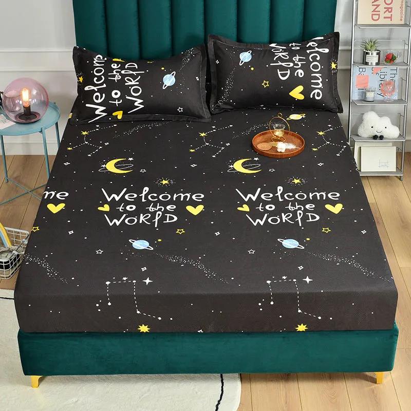 Утолщенный наматрасник из чистого хлопка с начесом, дышащий двойной приятный для кожи пылезащитный чехол 180*200