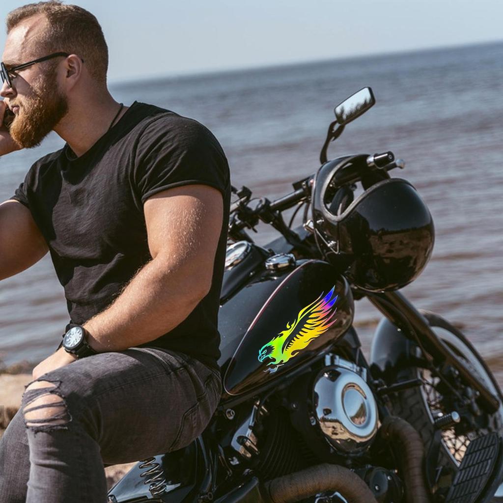 Motorcycle Decal Decal Stickers For Cars Eagle Design Waterproof Self-Adhesive Reflective Tape Decoration Patch For Helmet Truck