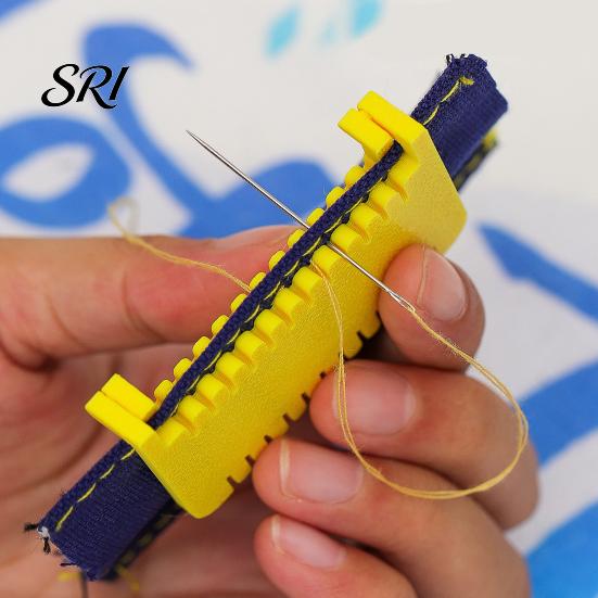 Edge Seam Guide Clip-On Sewing Ruler Stitch Lock And Gauge Quilting Template with Clip 1.5mm 2mm 3mm 4mm Spacing Hand Tool for Even Stitches Alignment