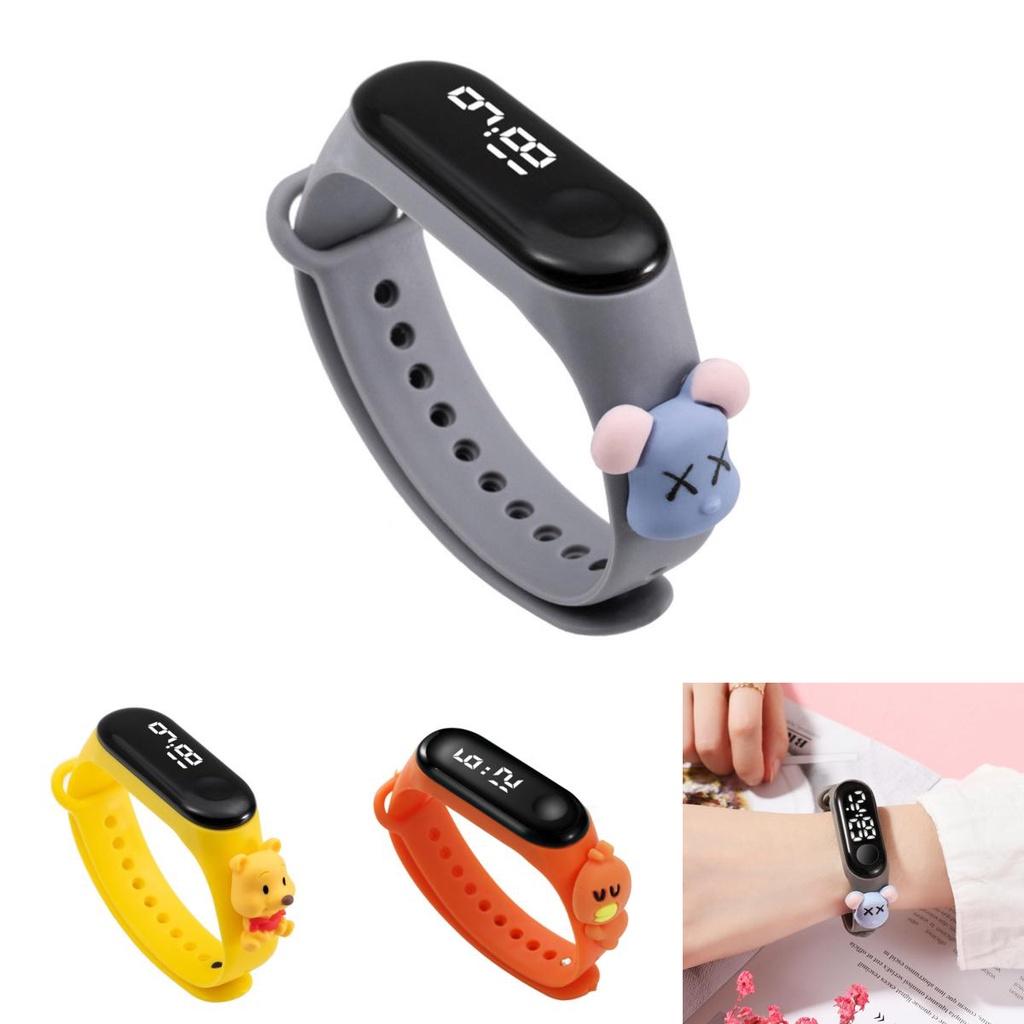 Disney Pokemon Pikachu Kids Led Watch Touch Screen Silicone Strap Waterproof School Gift