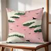 WWatanabe SSeitei Cushion Cover Natural Linen Organic Fabric DoubleSided Printing Couch Pillow Covers Home Decor