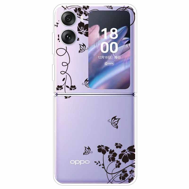 Для Oppo Find N2 Flip Чехол CPH2437 Прозрачный Жесткий ПК Чехол для Телефона для Oppo Find N2 Flip Funda N 2 Flip Защитный Coque