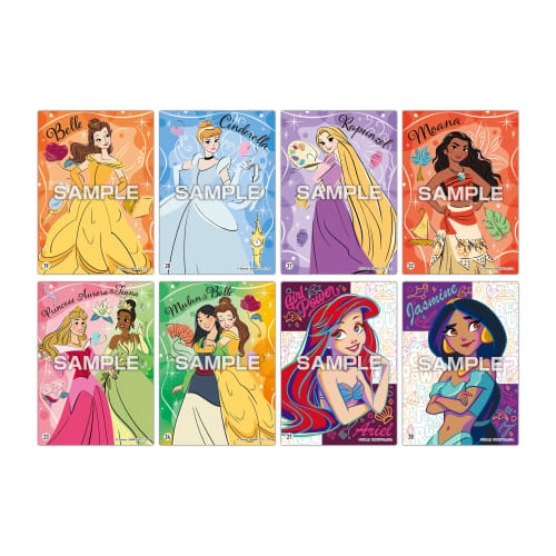 ENSKY Disney Princess Clear Card Collection Gum, Grape Flavor, Candy Toy [Box Set of 16]