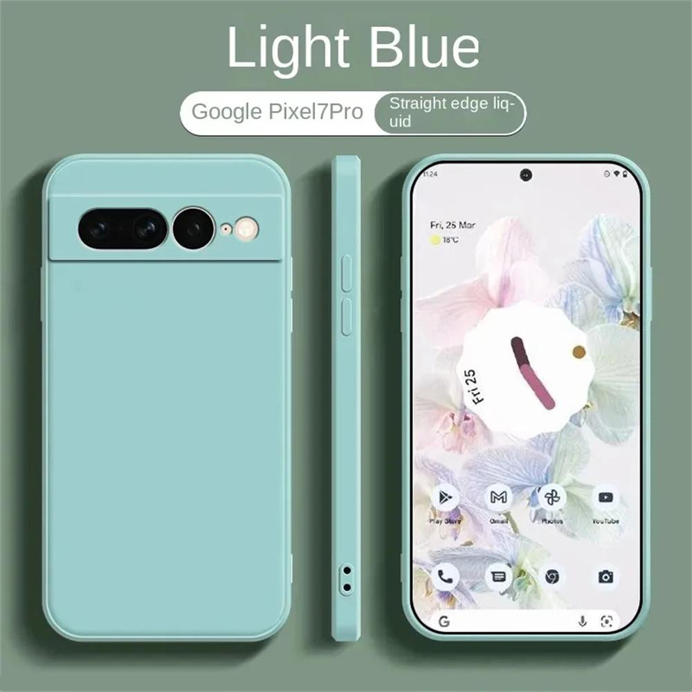 Для Google Pixel 10 9 8 Pro XL 8A 7 7A 6 6A Чехол для телефона из жидкого силикона Беспроводная зарядка Ударопрочный протектор Задняя крышка