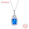 Линдон Стерлингового Серебра 925 Классическое Женское Ожерелье Кулон Циркон Модный Подарок