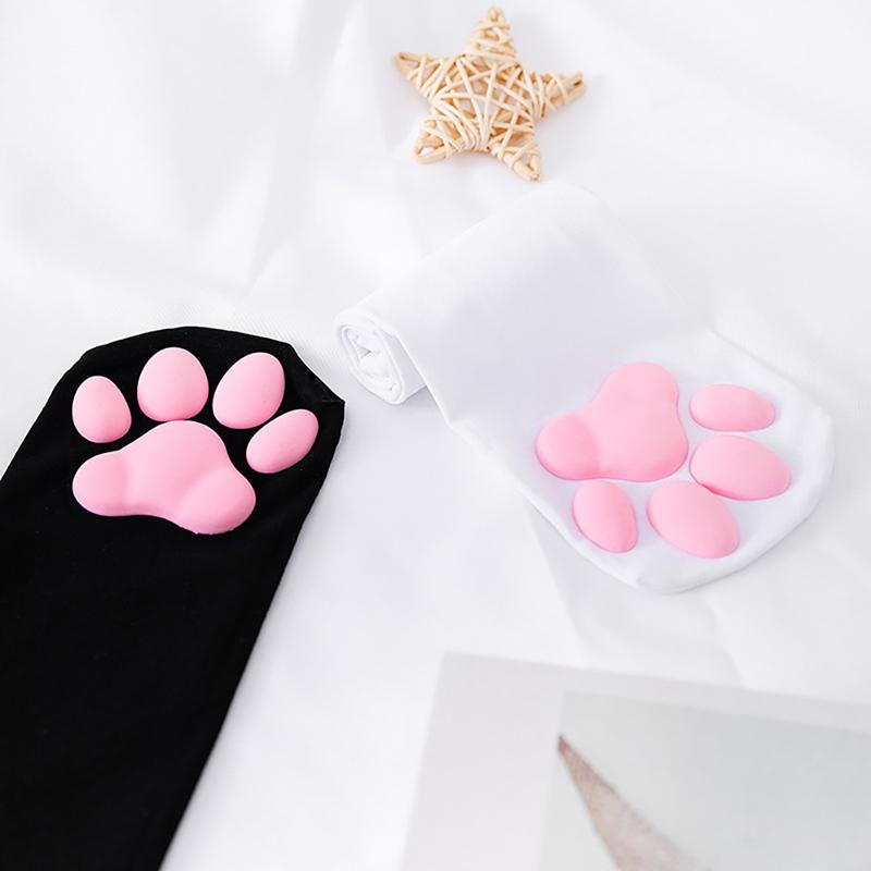 Cat Paw Socks Kawaii 3D Cat Claw Women Stocking Lolita Paw-Pad Thigh High Socks