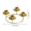 Gold Candle Holders Metal Round Candlestick Display Stand Advent Wreath Candle Stick Holders Home Wedding Candlestick Ornament