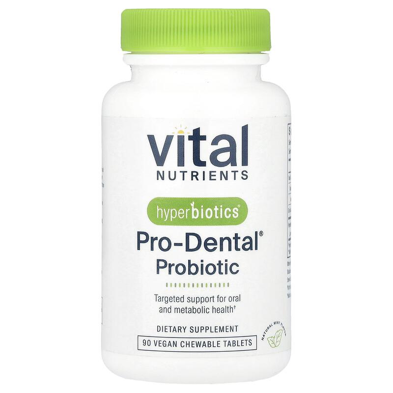 Hyperbiotics®, Pro-Dental® Probiotic, Natural Mint, 90 Vegan Chewable Tablets