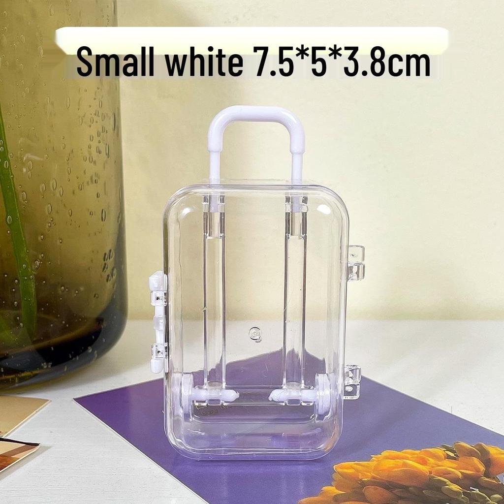 Transparent Hair Accessories and Jewelry Organizer Trolley Case