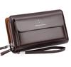 Сумка-клатч HANA Second Bag из натуральной кожи, большая вместимость, с двойной молнией, коричневая, мужская, мужская