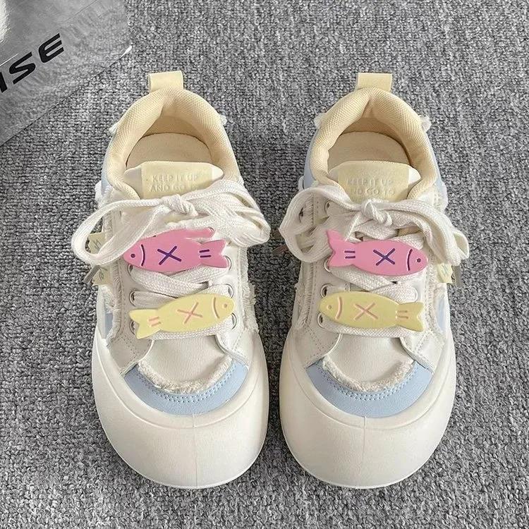 Designer Women Breathable Vintage Sneakers Green Shoes For Girls Thick Heel Sneakers Casual Running Platform Y2K Lolita Shoes