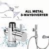 Переключающий клапан G1/2 дюйма, 3-ходовой T-адаптер-конвертер для душа, латунный соединитель для водопроводного крана, разветвитель воды для смесителя, аксессуары для ванной комнаты