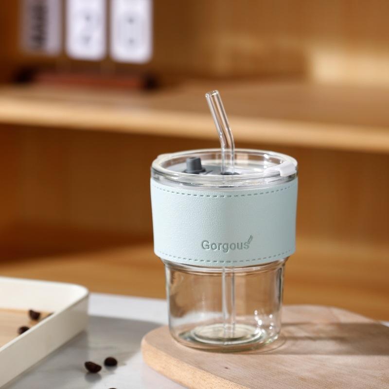 Bamboo Joint Glass Cup Heat-resistant Coffee Straw Cup Souvenir Gift Water Cup