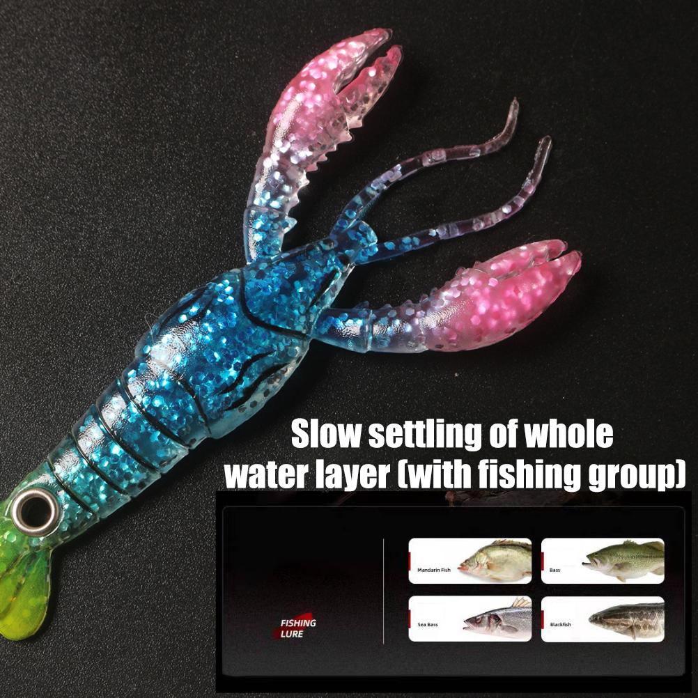 8pcs Crawfish Lure Soft Crawfish Fishing Lures Artificial Shrimp Bait Fishing Accessories for