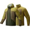 Anta Outdoor Series Three-In-One Detachable Liner Hooded Zipper Waterproof Windproof Jacket Men Jacket New-Green Chestnut-Brown 152446606-3
