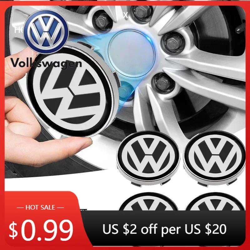 For VOLKSWAGEN VW 4pcs 56/60mm Wheel Center Cap Logo Hub Cover Badge Emblem Car Accessories For Volkswagen MK7 MK6 MK5 Ibiza Leo