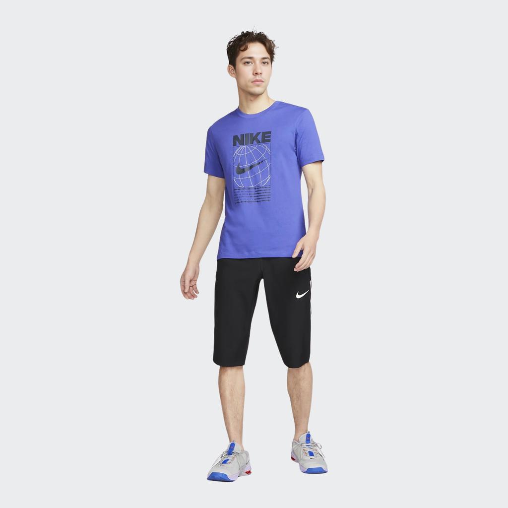 Nike Логотип с эластичной резинкой на талии, спортивные повседневные дышащие прямые шорты, мужские брюки, черные DM6624-010