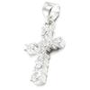 [I3623] - Silver Pendant 'Purity Cross' Silver-white (rhodium-plated) - 16x10 Mm