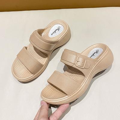 Летняя односложная женская верхняя одежда для дома, повседневная, с толстым дном, увеличение 2025 года, новая мода, две с классными тапочками