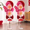 Decorative Wedding Fan Flower Column Set for Wedding and Engagement Room Arrangements