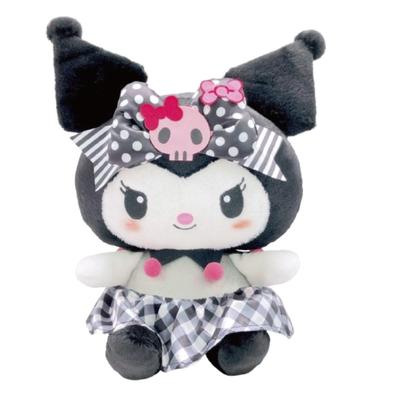 Nakajima Corporation Персонажи Sanrio Розовый Черный Вечеринка Kuromi Мягкая Игрушка М 205223-25 В32 х Ш26,5 х Г15см