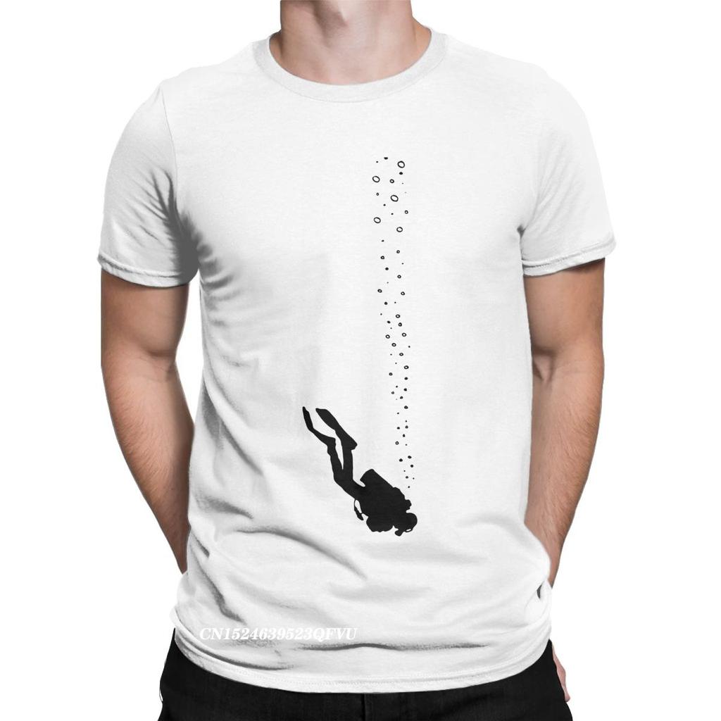 Футболки для дайвинга и водных видов спорта для мужчин, хипстерские футболки из чистого хлопка с круглым вырезом в стиле Харадзюку, одежда больших размеров