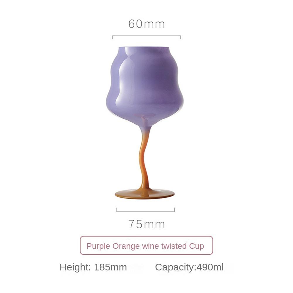 Cream Goblet Medieval Retro Crystal Glass Home Decorative Cup Sparkling Wine Glass Juice Cup for Cold Drink