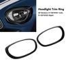 Headlamp Trim Ring Cover 1 Pair Black Headlight Trim Ring Stylish Look 51138739352 Fade Proof for F60 Countryman 2017 To 2024