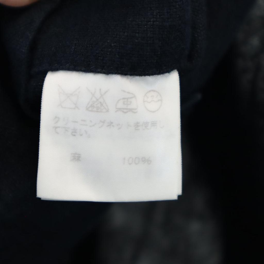 ISSEY MIYAKE Льняной приталенный жакет с длинным рукавом 1 темно-синий мужской б/у