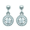 [J9388] - Silver 'Déesse' Silver Earrings (rhodium-plated) - 14x7 Mm