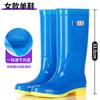 Женские дождевые сапоги, высокие, быстросохнущие, водонепроницаемые, женские дождевые сапоги, длинные резиновые сапоги для защиты труда, весенние и осенние, водонепроницаемые сапоги, нескользящие