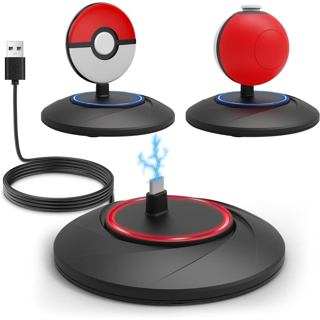 Charging Stand for New GO Plus + Pokémon Ball Accessories, Portable USB Dock Compatible with Poke-Ball & Go Plus+