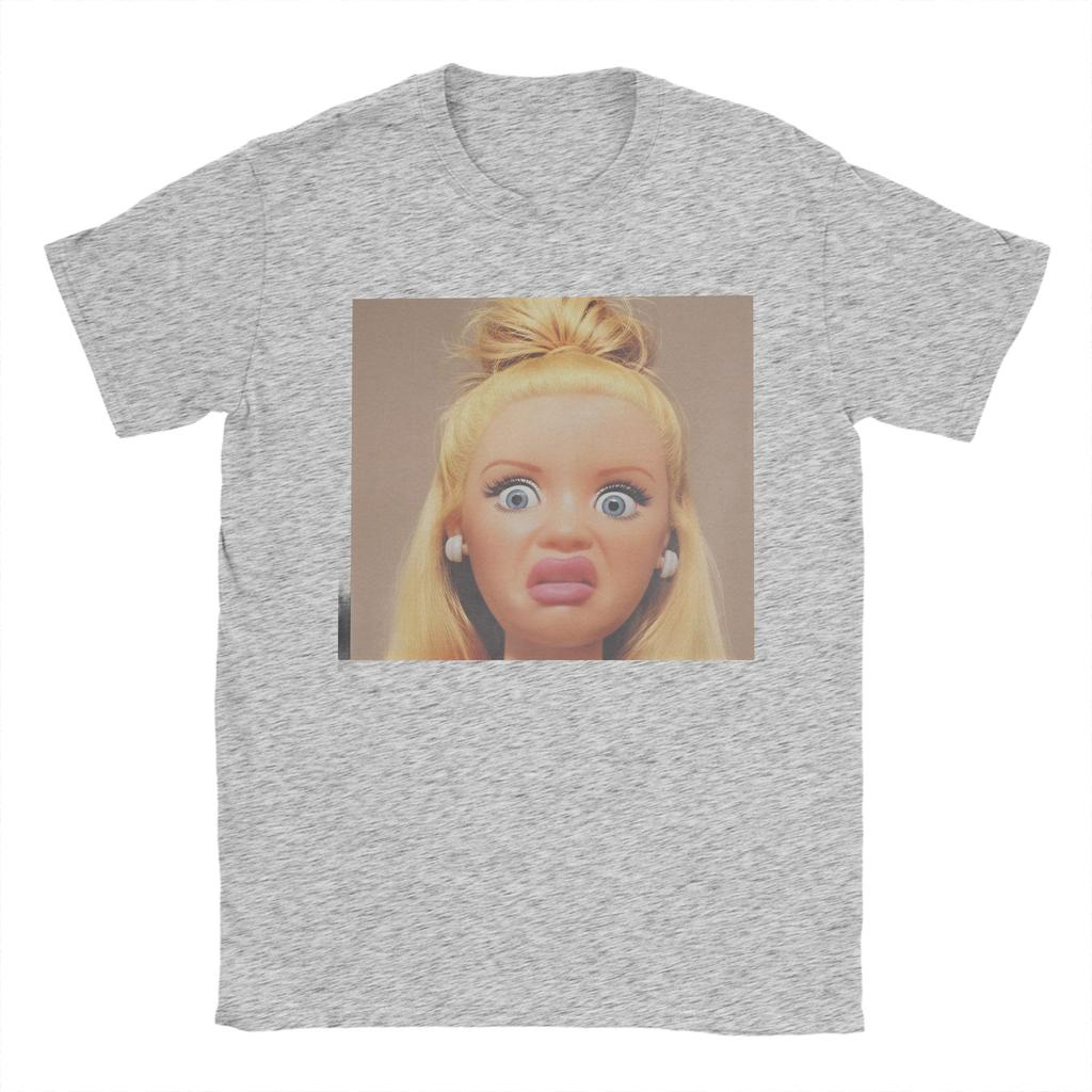 Funny Doll Print Pure Cotton T Shirt For Couple Summer Y2K Basic TShirts ONeck Trending Tee Shirt Oversized Design Tops