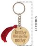 Inkdotpot Забавный брелок Брат от другой матери Брелок с гравировкой из дерева