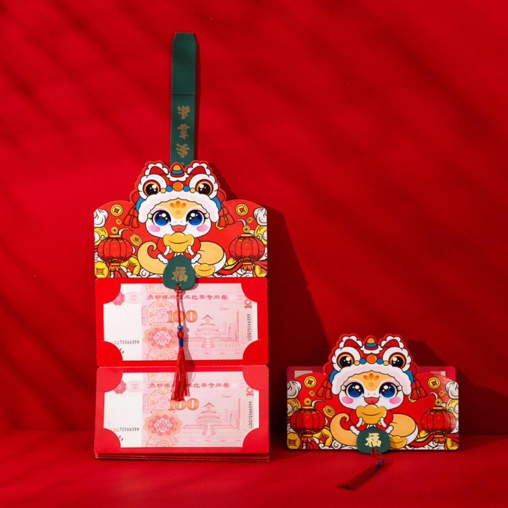 Dragon Pattern Red Envelope Luck Money Bag Blessing Bag Fodable Money Pocket Spring Festival