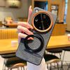 Grain Line Phone Case For OPPO Find X8 Pro Magnetic PC Hard Shell Protective Solid Color With Holder Find X8 Ultra Back Cover