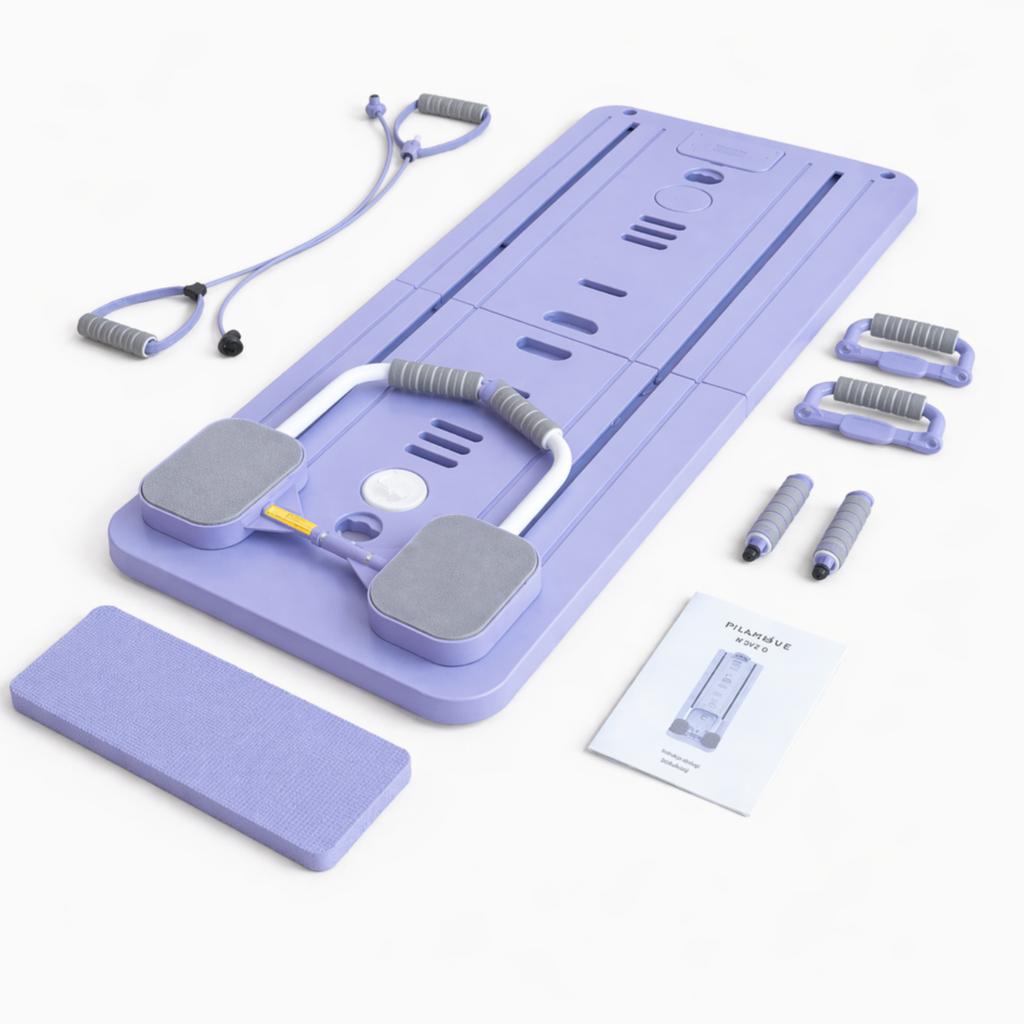 Interactive board FOR Pilates fitness cardio pilates board multifunctional folding FOR exercises with resistance bands purple