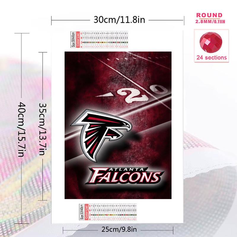 Atlanta Falcons 100% Round Full Drill 5D DIY Diamond Painting Embroidery Cross Stitch Rhinestone Décor