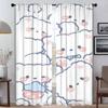 Blackout Curtains 2 Pieces Cut Cartoon Animal Home Interior Curtains for Camera Tulle for Bedroom Shades Partition Curtain Room