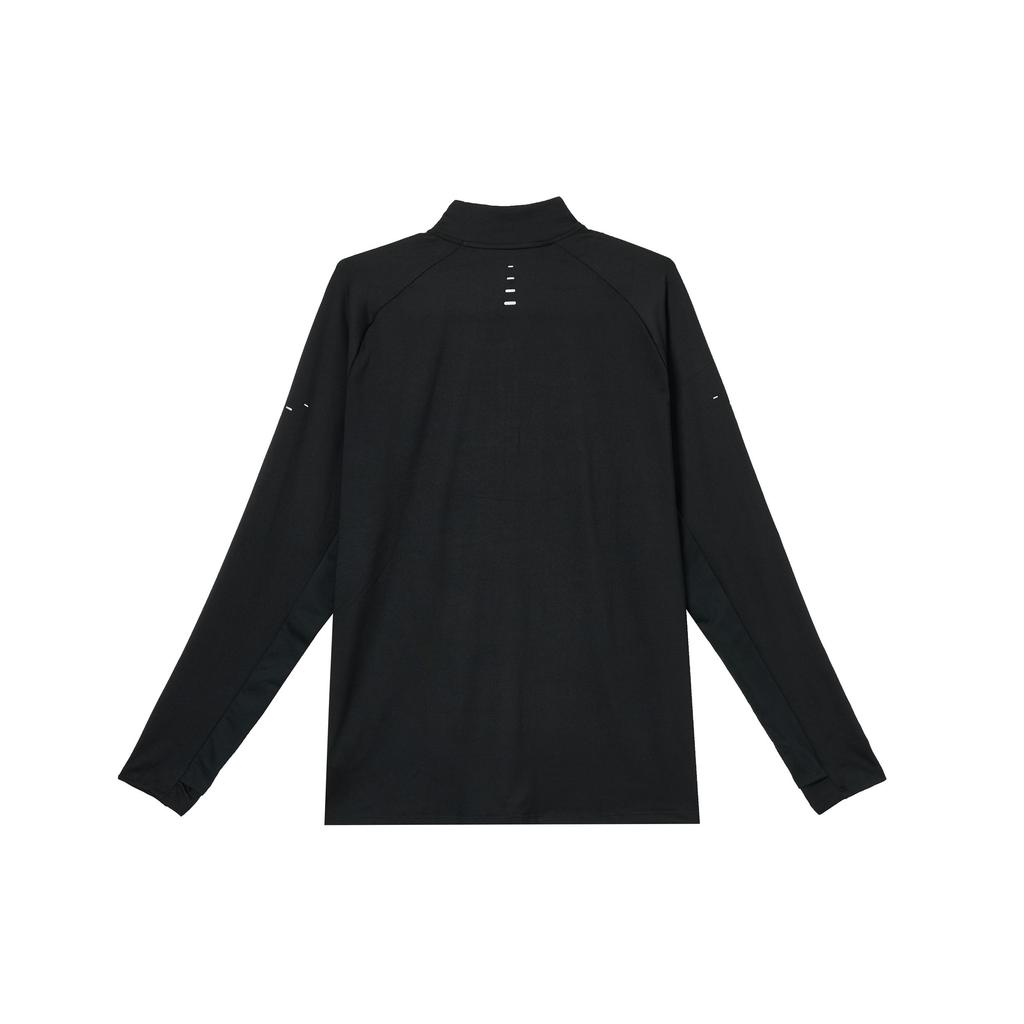 Nike Мужская дышащая футболка-лонгслив Stride HZ Midlayer с воротником-стойкой Черная HV2181-010