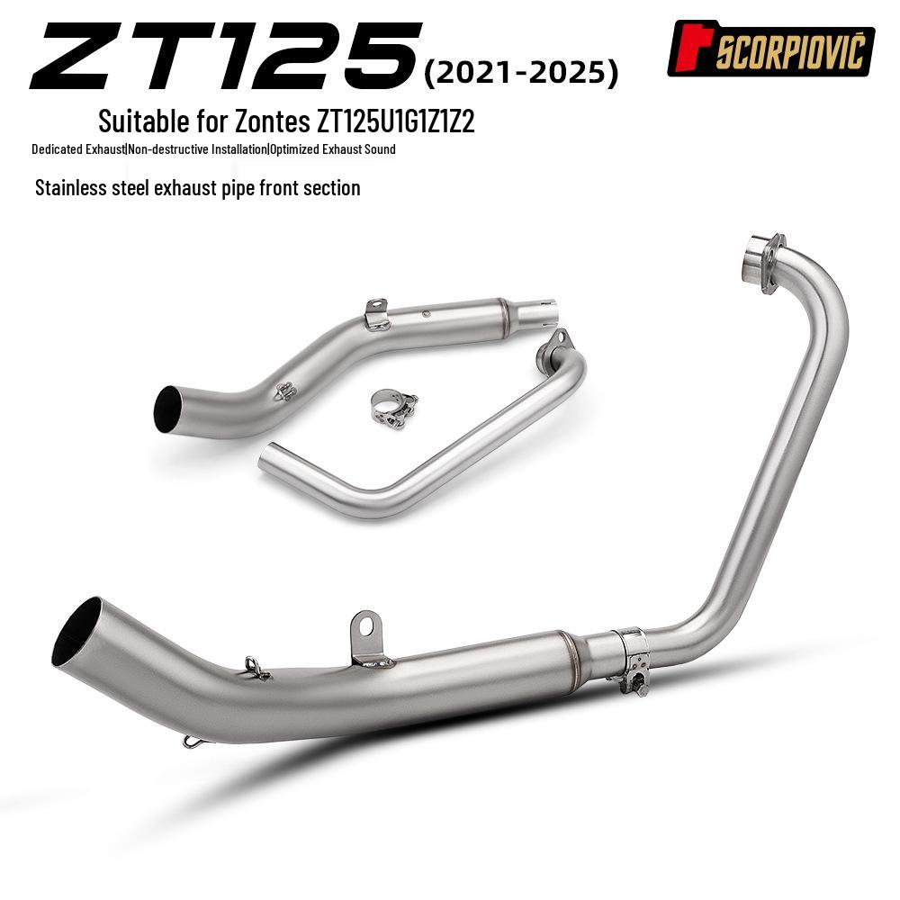 Совместимая выхлопная система для Zongshen Qidian ZT125 U1 G1 Z1 Z2 - Полный комплект