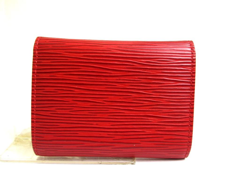 Подлинный кожаный кошелек LOUIS VUITTON Epi Red #a665, восстановленный