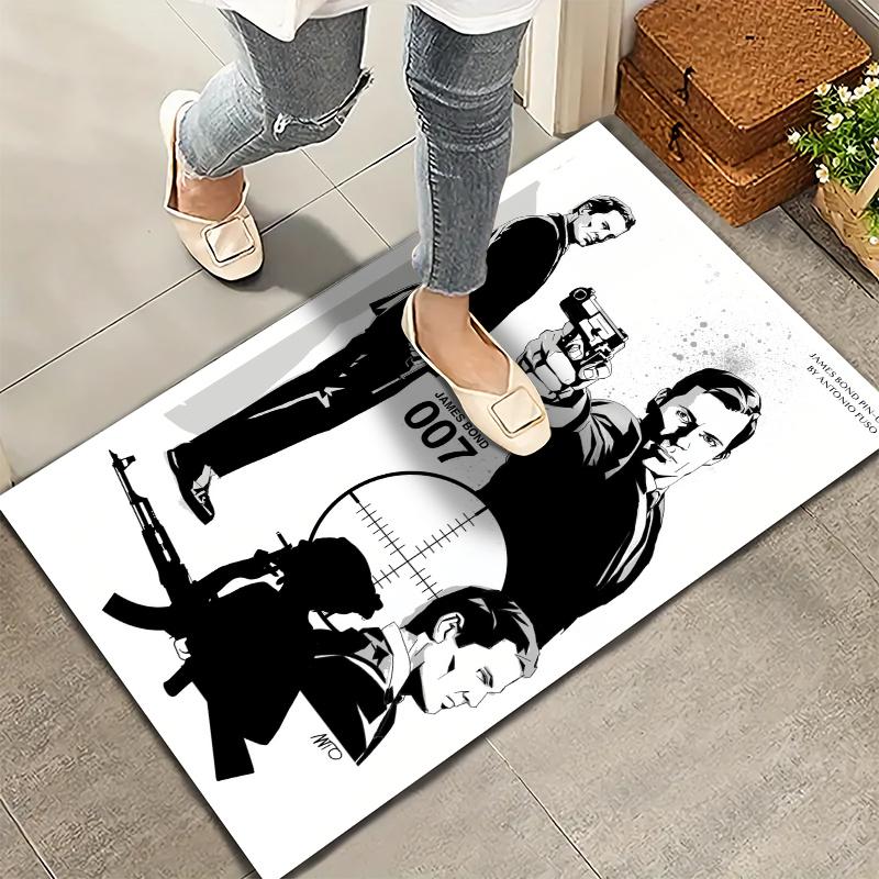 James Bond Carpet Rug for Living Room Bedroom Home Sofa Decoration,Kids play Nonslip Floor Mat