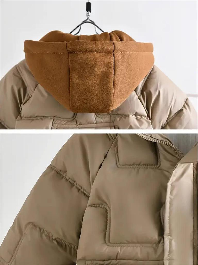 Boys' Velvet Lined Lambskin Winter Cotton Jacket