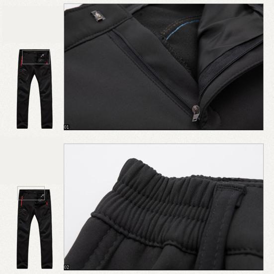 Уличные брюки ветрозащитные водонепроницаемые теплые плюшевые зимние брюки для пеших прогулок