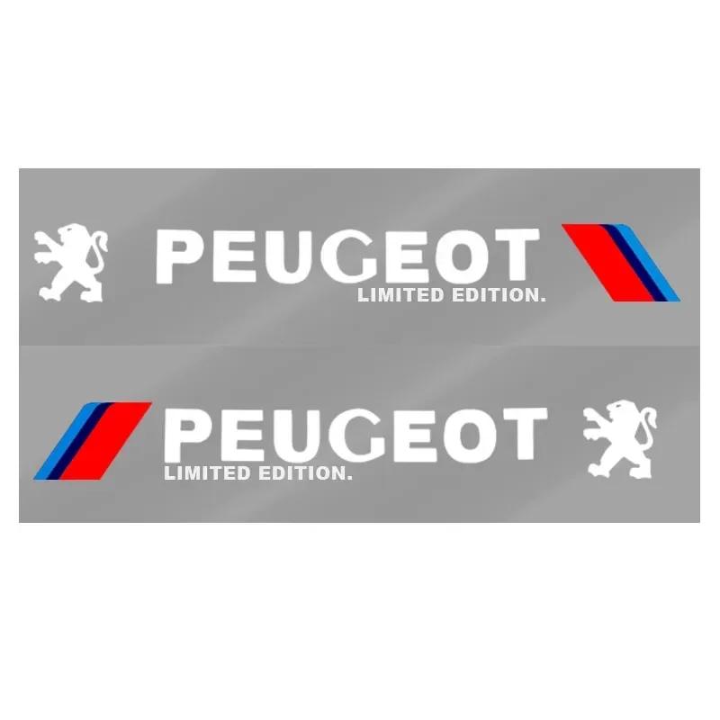 For Peugeot 2pc Car Side Door 3D Sticker Badge Decal Decoration Auto Accessories For Peugeot 206 308 307 208 207 3008 2008 508 4