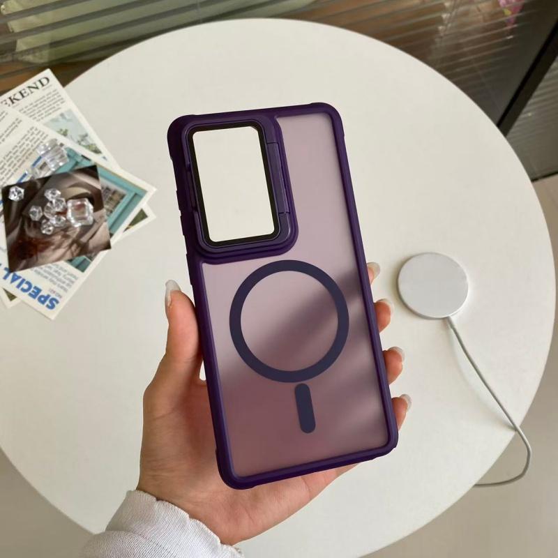 Роскошный Прозрачный Бронированный Чехол-Книжка для Камеры Телефона Samsung Galaxy Чехол для Samsung S26 S25 S24 S23 Plus Ultra FE Магнитная Крышка