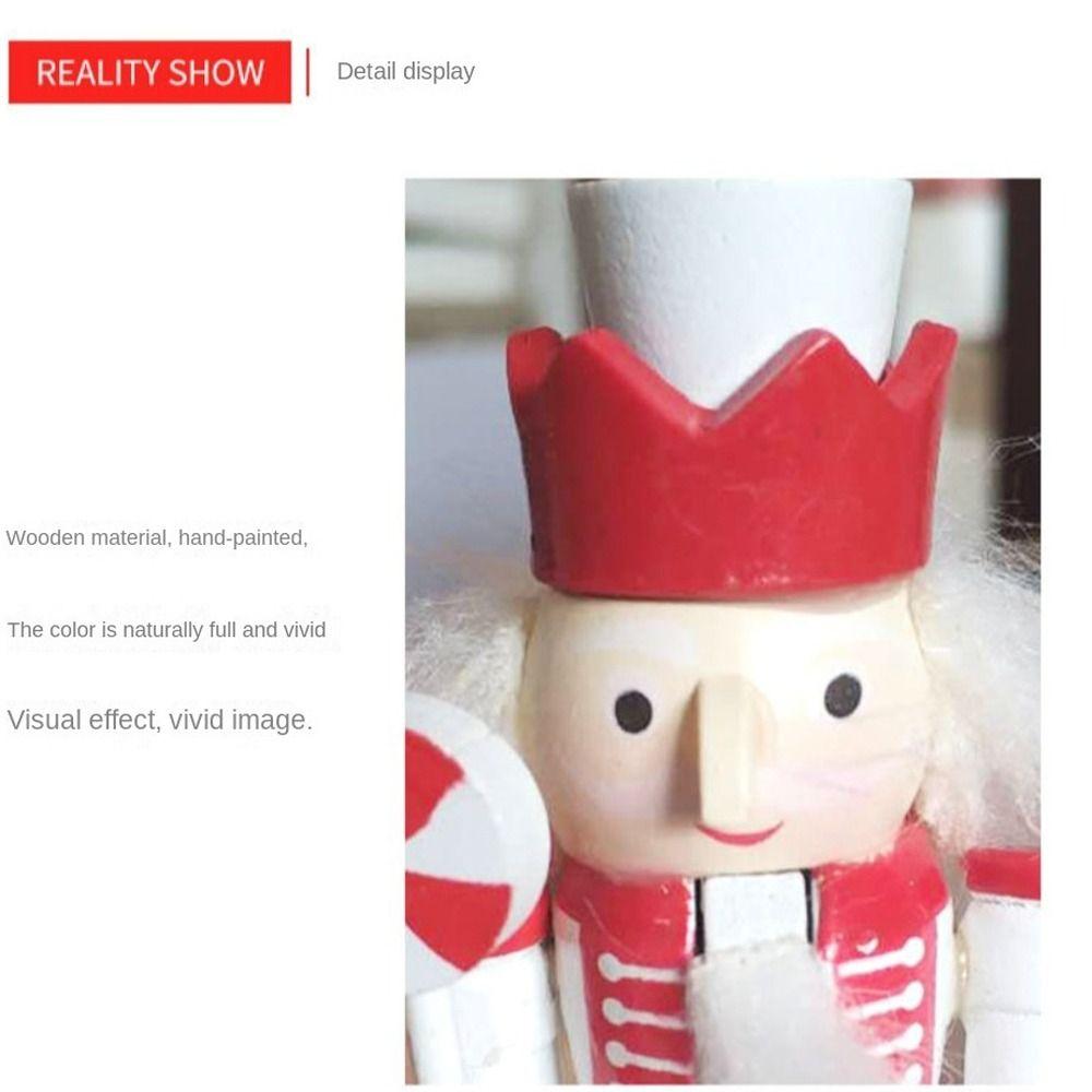 5PCS Vintage Soldier Doll Painted Handcraft Figurine Christmas Nutcracker Ornament Home