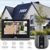 4.3'' Tuya 1080P WiFi Video Doorbell for Apartment 120 Degree Visible Night Vision Peephole Camera Motion Detection 2-way Audio