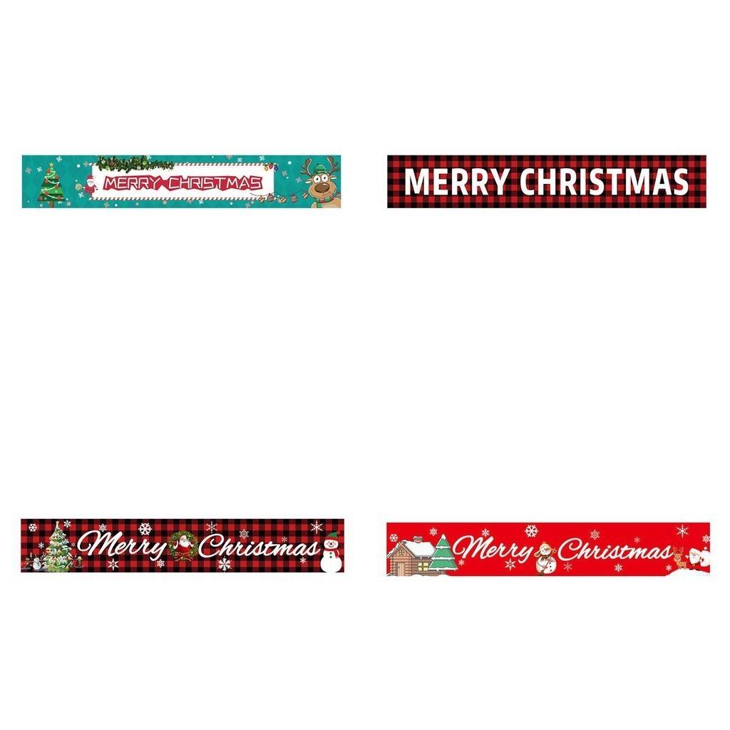 Рождественский баннер, украшения для вечеринки для использования в помещении и на улице, 300x50см, полиэфирная ткань